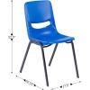 Flash Furniture Hercules Flex Comfort Classroom Stack Chair, Heavy-Duty Construction, Ergonomic Flex Back, Powder-Coated Steel Frame, Fixed Floor Glides, Black(Navy)