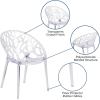 Flash Furniture Jonah 4 Pack Specter Series Transparent Stacking Side Chair(1 Pack)