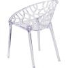 Flash Furniture Jonah 4 Pack Specter Series Transparent Stacking Side Chair(1 Pack)