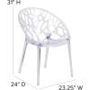 Flash Furniture Jonah 4 Pack Specter Series Transparent Stacking Side Chair(1 Pack)