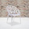 Flash Furniture Jonah 4 Pack Specter Series Transparent Stacking Side Chair(1 Pack)