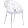 Flash Furniture Jonah 4 Pack Specter Series Transparent Stacking Side Chair(Set of 4)