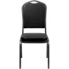 Flash Furniture DC01SVBKVY Vinyl Banquet Chair, Black, 10/Pack (FD-C01-SILVERVEIN-BK-VY-GG)