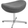 Flash Furniture Egg Series White LeatherSoft Side Reception Chair(Gray Fabric)