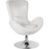 Flash Furniture Egg Series White LeatherSoft Side Reception Chair(White Leathersoft)