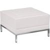 Flash Furniture HERCULES Imagination Series Commercial Grade White LeatherSoft Ottoman