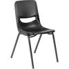 Flash Furniture Hercules Flex Comfort Classroom Stack Chair, Heavy-Duty Construction, Ergonomic Flex Back, Powder-Coated Steel Frame, Fixed Floor Glides, Black(Black)