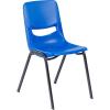 Flash Furniture Hercules Flex Comfort Classroom Stack Chair, Heavy-Duty Construction, Ergonomic Flex Back, Powder-Coated Steel Frame, Fixed Floor Glides, Black(Navy)