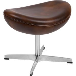Flash Furniture Egg Series White LeatherSoft Side Reception Chair(Bomber Jacket Leathersoft)