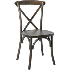Flash Furniture HERCULES Series Early American Cross Back Chair(Early American)