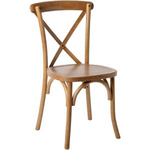 Flash Furniture HERCULES Series Early American Cross Back Chair(Pecan)