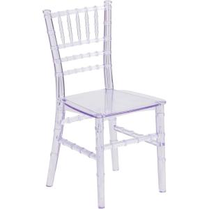 Flash Furniture Hercules Series Children’s Resin Event Chair, Commercial/Residential All Occasion Chair, 330 lb. Static Weight Capacity, Gold(Clear)