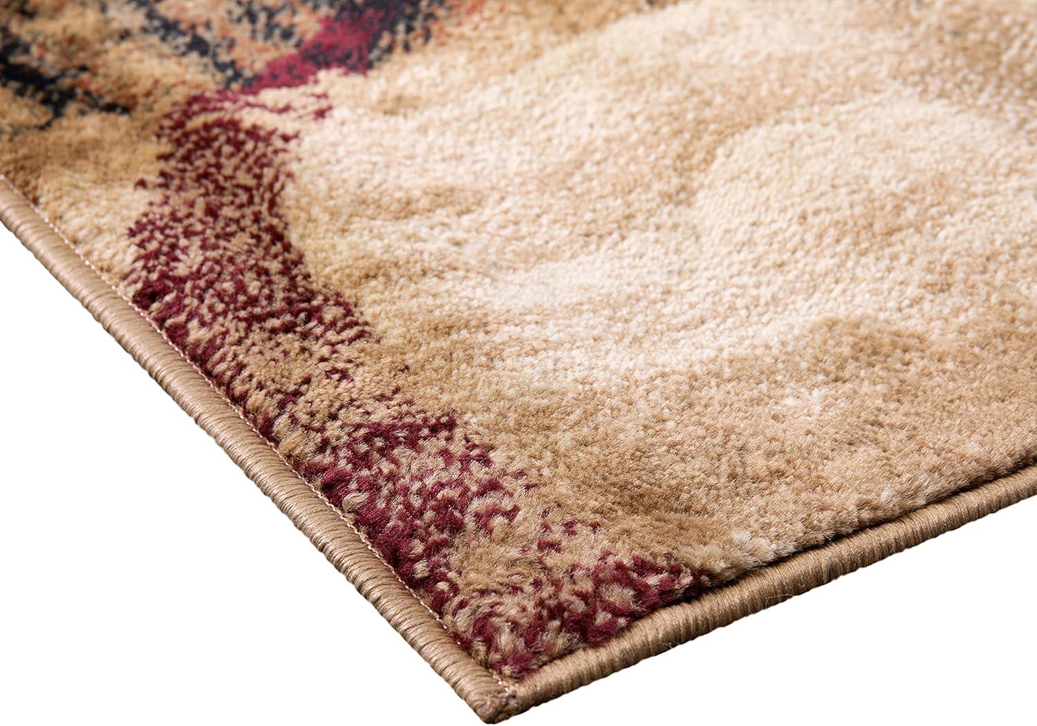 image:imageFlash Furniture Caldor Collection 6 x 9 Abstract Area Rug Black and Gray Olefin Facing Jute Backing Living Room or Bedroom5 x 76 Rectangular