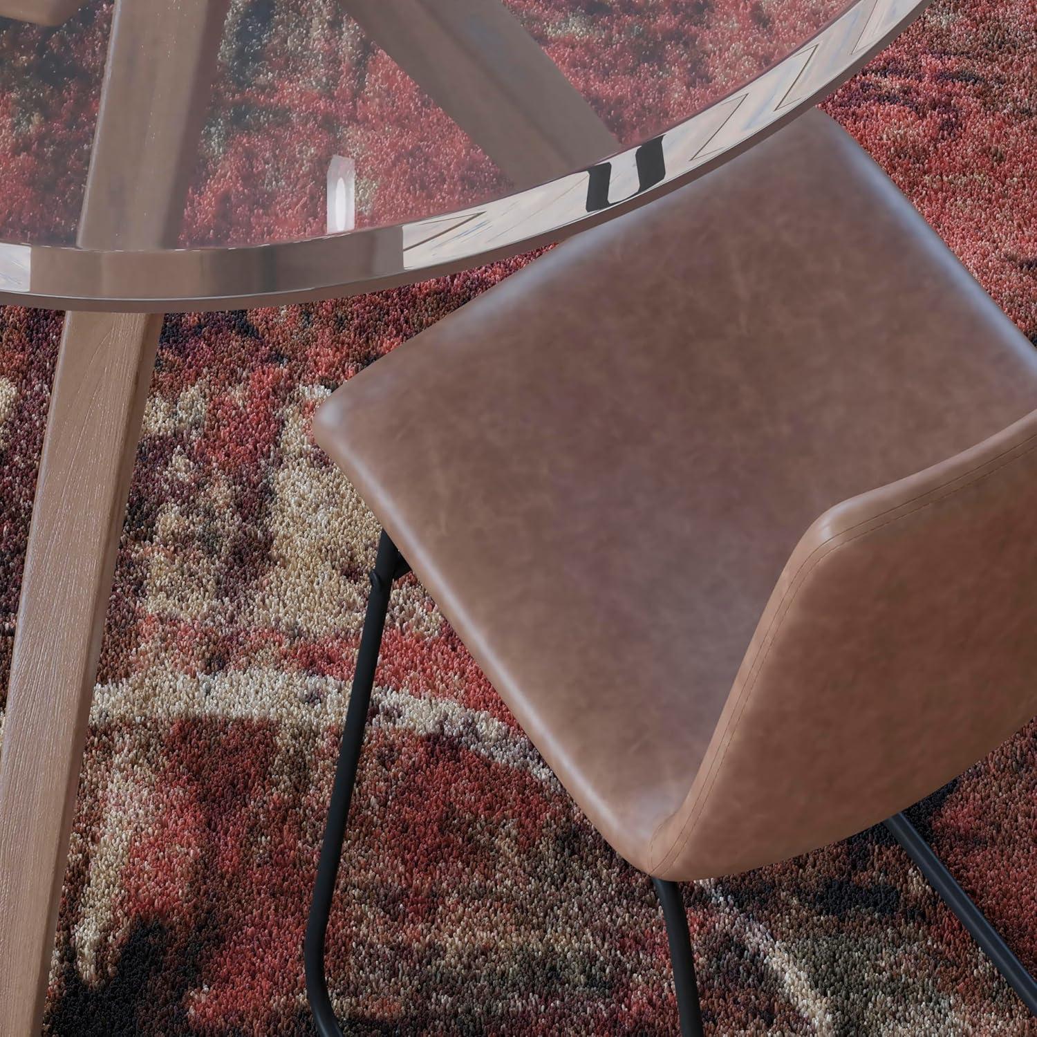 image:imageFlash Furniture Caldor Collection 6 x 9 Abstract Area Rug Black and Gray Olefin Facing Jute Backing Living Room or Bedroom710 Round