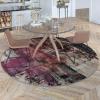 Flash Furniture Caldor Collection 6′ x 9′ Abstract Area Rug – Black and Gray Olefin Facing – Jute Backing – Living Room or Bedroom(7’10” (Round))