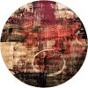 Flash Furniture Caldor Collection 6′ x 9′ Abstract Area Rug – Black and Gray Olefin Facing – Jute Backing – Living Room or Bedroom(7’10” (Round))