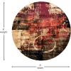 Flash Furniture Caldor Collection 6′ x 9′ Abstract Area Rug – Black and Gray Olefin Facing – Jute Backing – Living Room or Bedroom(7’10” (Round))