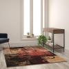 Flash Furniture Caldor Collection 6′ x 9′ Abstract Area Rug – Black and Gray Olefin Facing – Jute Backing – Living Room or Bedroom(5′ x 7’6″ (Rectangular))