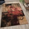 Flash Furniture Caldor Collection 6′ x 9′ Abstract Area Rug – Black and Gray Olefin Facing – Jute Backing – Living Room or Bedroom(6′ x 9′ (Rectangular))
