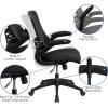 Flash Furniture Work From Home Kit – Adjustable Computer Desk, Ergonomic Mesh Office Chair and Locking Mobile Filing Cabinet with Inset Handles(Black)