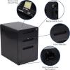 Flash Furniture Work From Home Kit – Adjustable Computer Desk, Ergonomic Mesh Office Chair and Locking Mobile Filing Cabinet with Inset Handles(Black)
