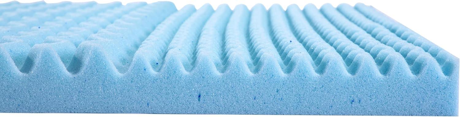image:imageFlash Furniture Capri Comfortable Sleep MemoryFoam Topper Lavender Infused Mattress Topper Ventilated Design CertiPURUS Certified Foam 3 King PurpleBlue