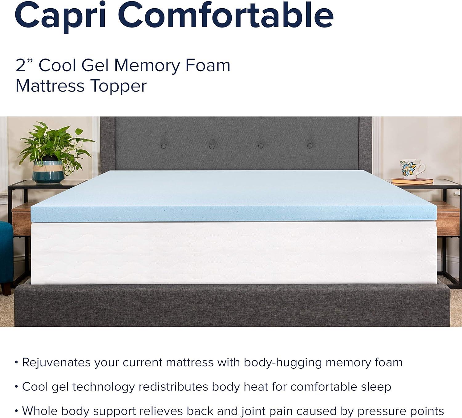 image:imageFlash Furniture Capri Comfortable Sleep MemoryFoam Topper Lavender Infused Mattress Topper Ventilated Design CertiPURUS Certified Foam 3 King PurpleBlue