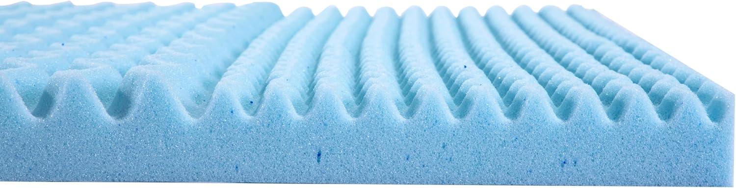image:imageFlash Furniture Capri Comfortable Sleep MemoryFoam Topper Lavender Infused Mattress Topper Ventilated Design CertiPURUS Certified Foam 3 King PurpleGreen