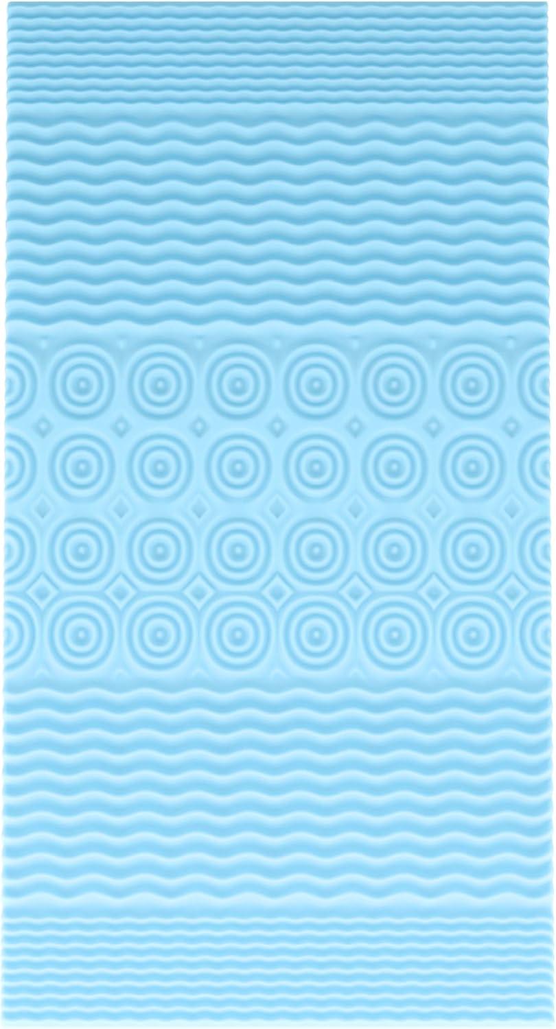 image:imageFlash Furniture Capri Comfortable Sleep MemoryFoam Topper Lavender Infused Mattress Topper Ventilated Design CertiPURUS Certified Foam 3 King PurpleGreen