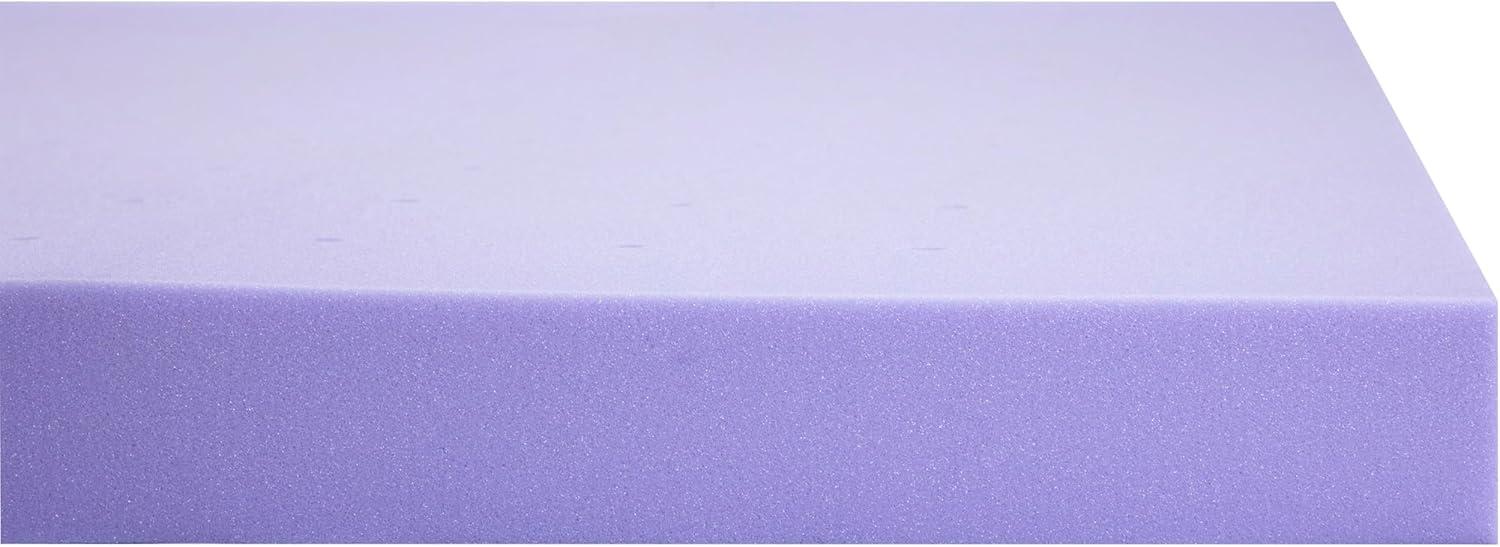 image:imageFlash Furniture Capri Comfortable Sleep MemoryFoam Topper Lavender Infused Mattress Topper Ventilated Design CertiPURUS Certified Foam 3 King PurplePurple
