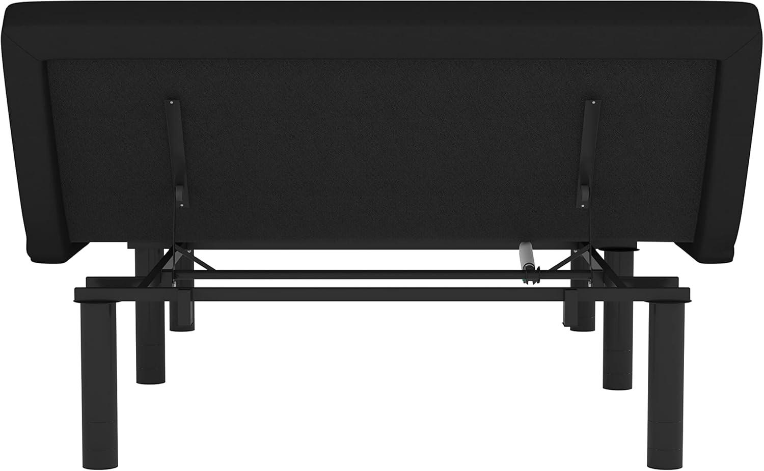 image:imageFlash Furniture Selene Adjustable Bed BaseBlack AntiSkid UpholsteryHeight Adjustable LegsProgrammable Wireless RemoteIndependent HeadFoot InclineTwin XLFull