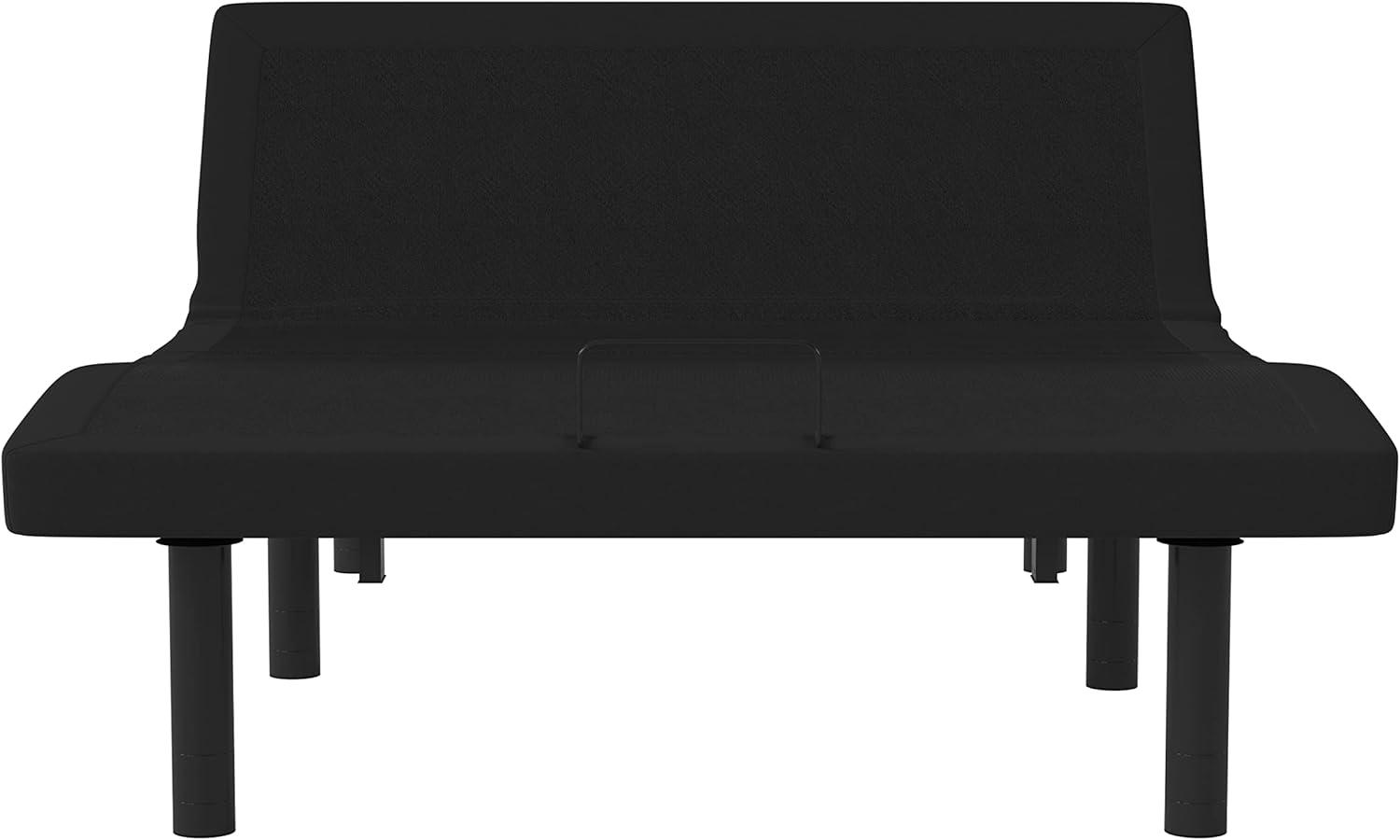image:imageFlash Furniture Selene Adjustable Bed BaseBlack AntiSkid UpholsteryHeight Adjustable LegsProgrammable Wireless RemoteIndependent HeadFoot InclineTwin XLFull