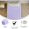 Flash Furniture Capri Comfortable Sleep Memory-Foam Topper, Lavender Infused Mattress Topper, Ventilated Design, CertiPUR-US Certified Foam, 3″, King, Purple(Purple)