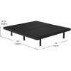 Flash Furniture Selene Adjustable Bed Base-Black Anti-Skid Upholstery-Height Adjustable Legs-Programmable Wireless Remote-Independent Head/Foot Incline-Twin XL(King)