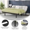 Flash Furniture Selene Adjustable Bed Base-Black Anti-Skid Upholstery-Height Adjustable Legs-Programmable Wireless Remote-Independent Head/Foot Incline-Twin XL(King)