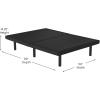 Flash Furniture Selene Adjustable Bed Base-Black Anti-Skid Upholstery-Height Adjustable Legs-Programmable Wireless Remote-Independent Head/Foot Incline-Twin XL(Queen)