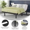 Flash Furniture Selene Adjustable Bed Base-Black Anti-Skid Upholstery-Height Adjustable Legs-Programmable Wireless Remote-Independent Head/Foot Incline-Twin XL(Queen)