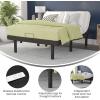 Flash Furniture Selene Adjustable Bed Base-Black Anti-Skid Upholstery-Height Adjustable Legs-Programmable Wireless Remote-Independent Head/Foot Incline-Twin XL(Full)