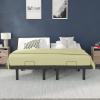 Flash Furniture Selene Adjustable Bed Base-Black Anti-Skid Upholstery-Height Adjustable Legs-Programmable Wireless Remote-Independent Head/Foot Incline-Twin XL(Split King)