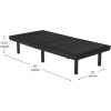 Flash Furniture Selene Adjustable Bed Base-Black Anti-Skid Upholstery-Height Adjustable Legs-Programmable Wireless Remote-Independent Head/Foot Incline-Twin XL(Twin XL)
