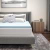 Flash Furniture Capri Comfortable Sleep Memory-Foam Topper, Lavender Infused Mattress Topper, Ventilated Design, CertiPUR-US Certified Foam, 3″, King, Purple(Blue)