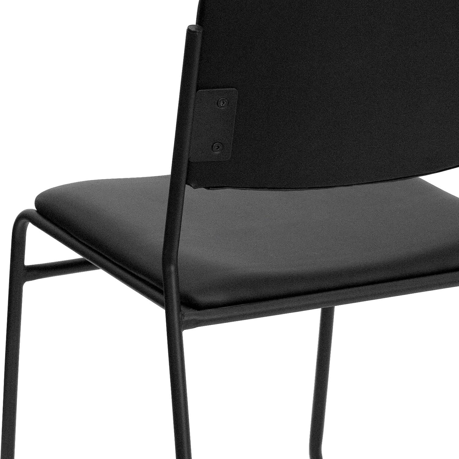 image:imageFlash Furniture 4 Pk HERCULES Series 1000 lb Capacity High Density Black Vinyl Stacking Chair with Sled BaseChair