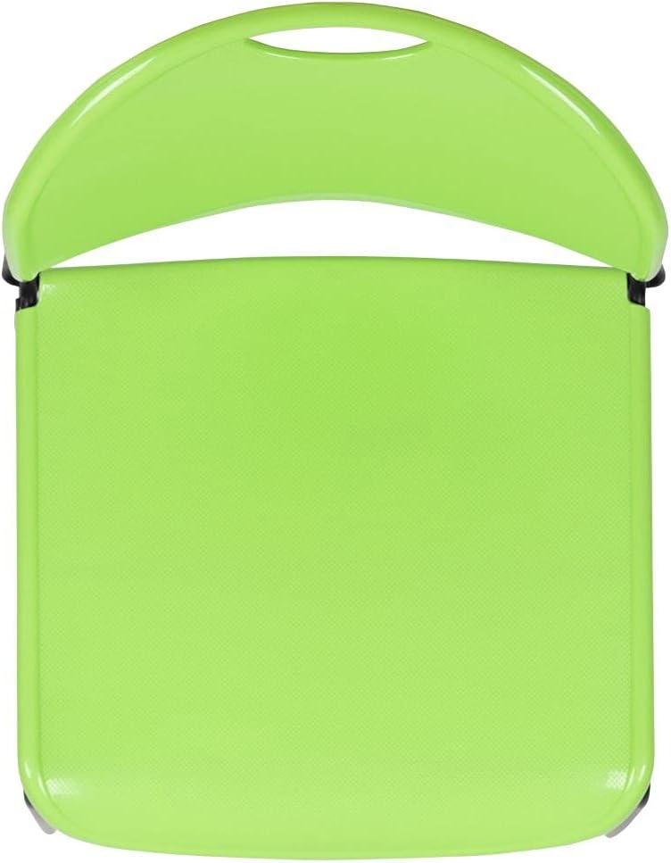 image:imageFlash Furniture 5 Pack HERCULES Series 880 lb Capacity Black UltraCompact Stack Chair with Chrome FrameGreen PlasticBlack Frame
