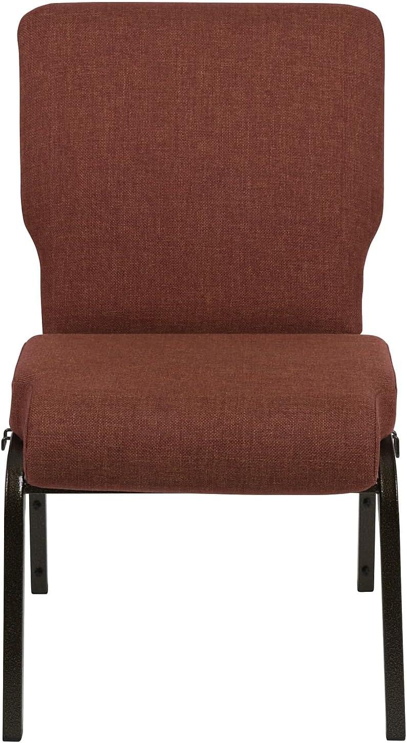 image:imageFlash Furniture Advantage 205 in Cinnamon Molded Foam Church ChairCinnamon FabricGold Vein Frame