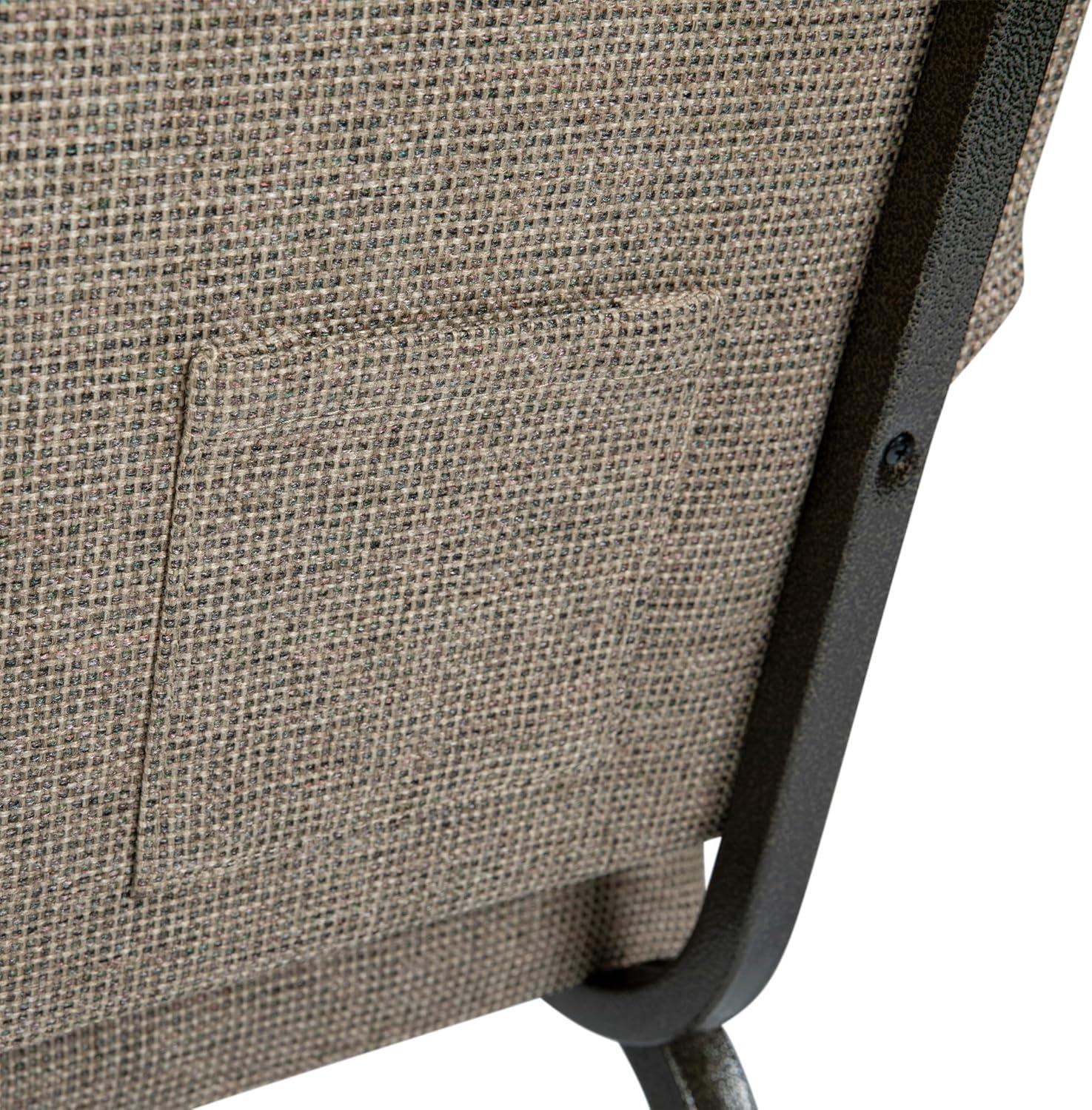 image:imageFlash Furniture Advantage Mixed Tan Church Chair 205 in WideMixed Tan FabricGold Vein Frame