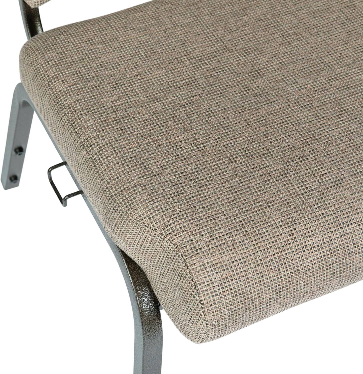 image:imageFlash Furniture Advantage Mixed Tan Church Chair 205 in WideMixed Tan FabricGold Vein Frame