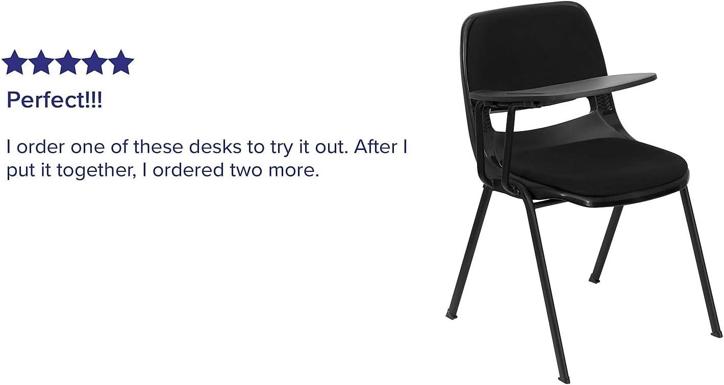 image:imageFlash Furniture HERCULES Series 880 lb Capacity Black Ergonomic Shell Stack Chair with Black FrameBlack Padded