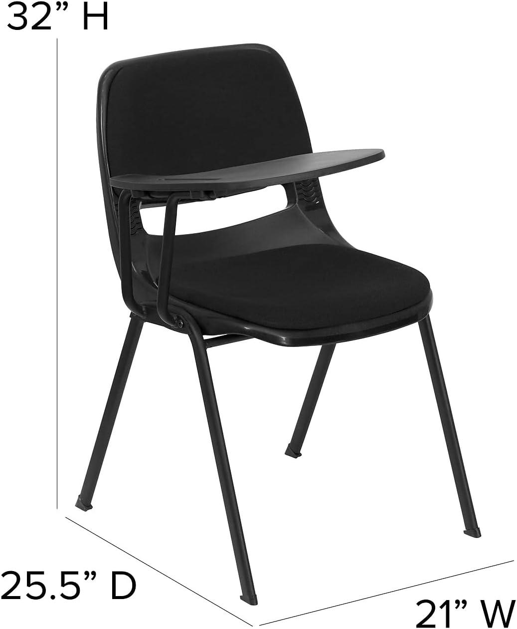 image:imageFlash Furniture HERCULES Series 880 lb Capacity Black Ergonomic Shell Stack Chair with Black FrameBlack Padded