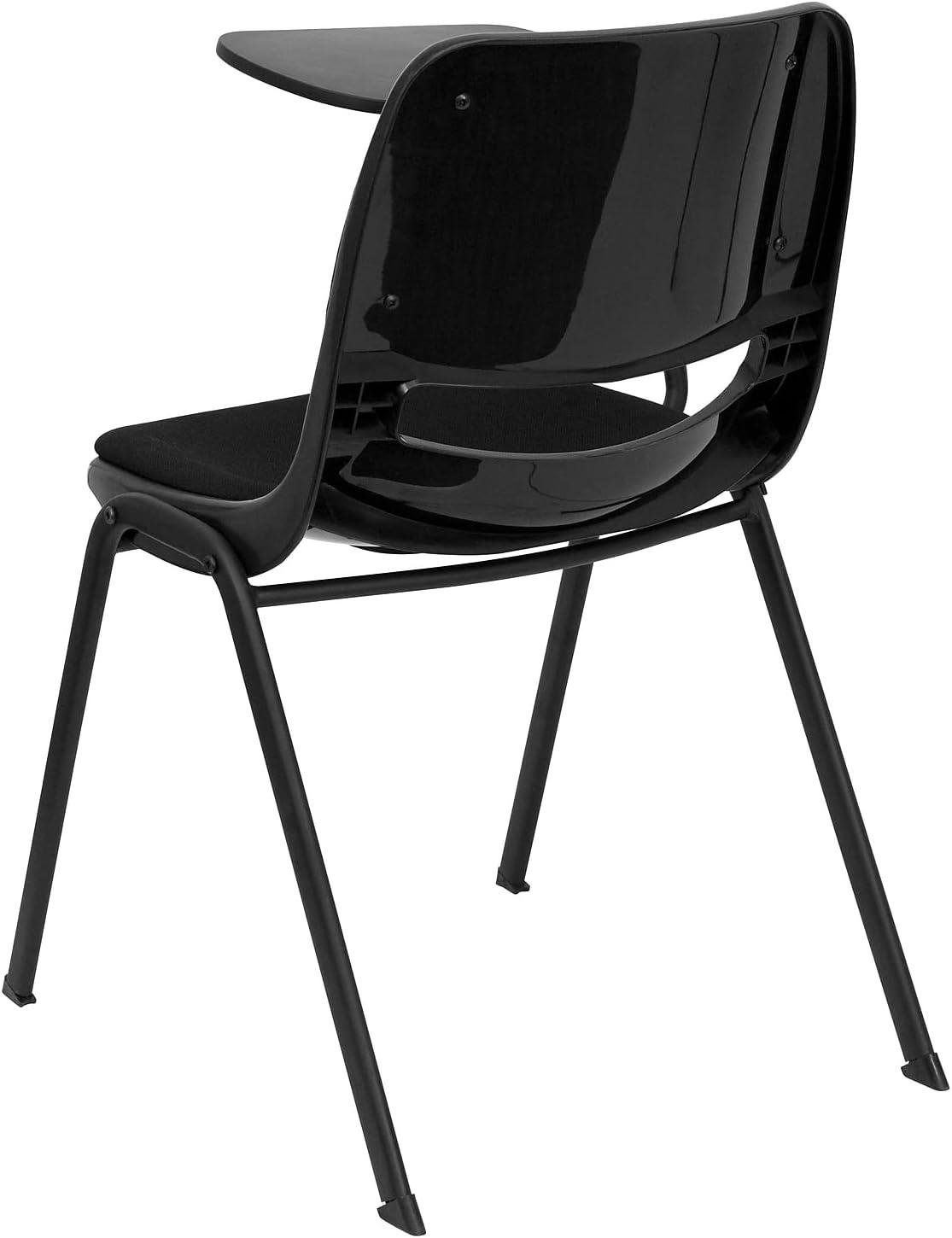 image:imageFlash Furniture HERCULES Series 880 lb Capacity Black Ergonomic Shell Stack Chair with Black FrameBlack Padded