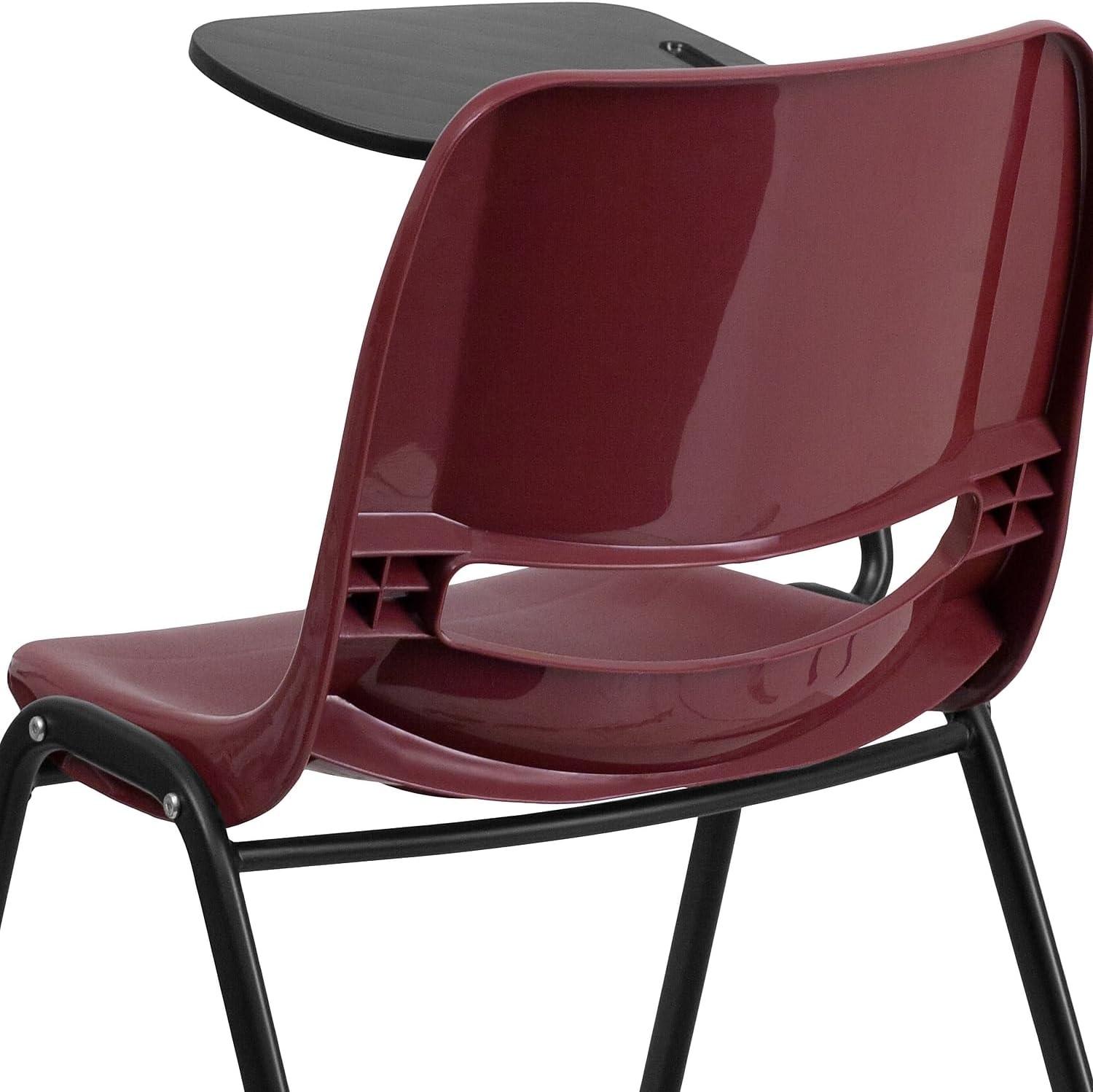 image:imageFlash Furniture HERCULES Series 880 lb Capacity Black Ergonomic Shell Stack Chair with Black FrameBurgundy